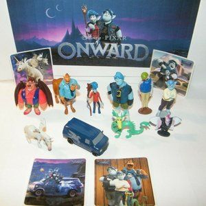 Disney Onward Movie Party Favors 14 Set with 10 Figures and 4 Fun Stickers